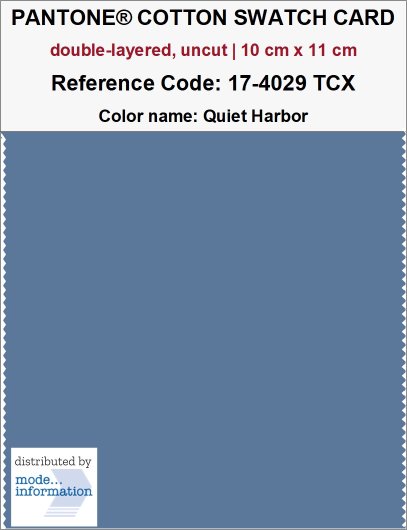 ちーちー PANTONE COTTON SWATCH CARD 17-4029 TCX Quiet Harbor (double-layered…